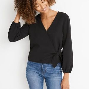 Texture & Thread Madewell Crepe Wrap Top sz XS